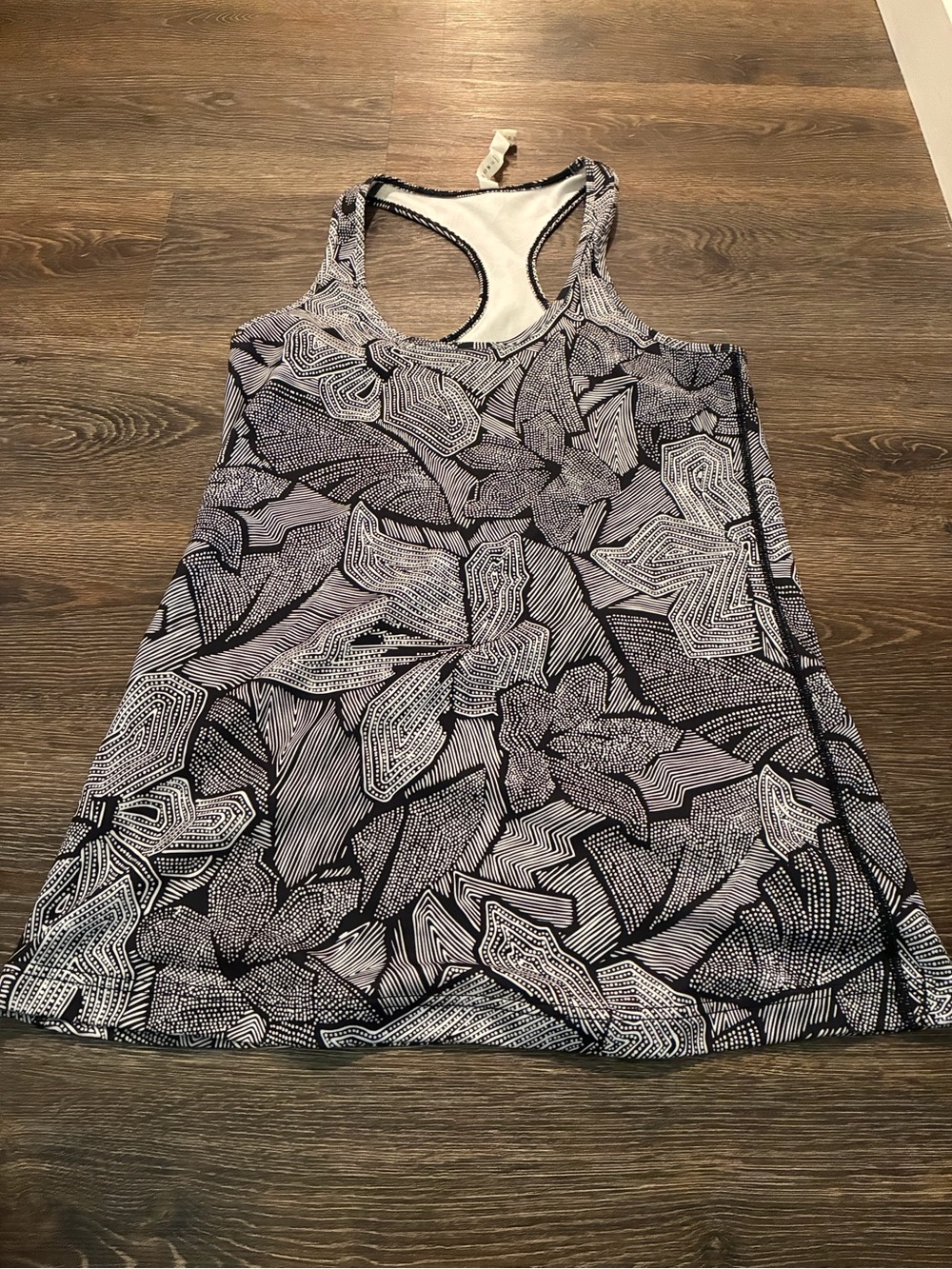 lululemon athletica Black & White Floral Racerback Tank